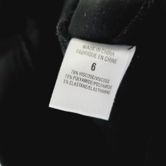 Theory Pants Skinny Ankle Zip Front Pocket Work Career Lady-like Stretch Black 6 - Picture 8 of 12